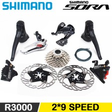 Gruppo Deragliatori Shimano Sora R3000 Freno a Disco Idraulico 2x9 Velocità Bici da Strada