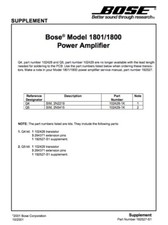 BOSE 1801 / 1800 Schematic