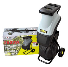 Biotrituratore Elettrico per Giardinaggio da 2500W KOMBO 2 Lame + Sacco da 50 L