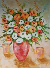 Pittura rose fiori arte