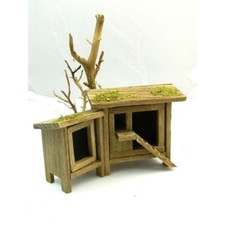 Gabbia in Legno Cm5x11x7h Conigliera Pollaio Fattoria - Scenografia per Presepe