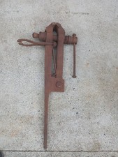 Antica Morsa in ferro battuto da banco cm 106