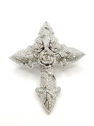 Ciondolo croce spine rose