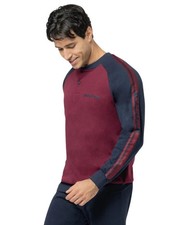 PIGIAMI UOMO COTONE CALDO INTERLOCK LOTTO  COLLO SERAFINO PANTALONE CON POLSINO