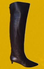 Stivali sopra il ginocchio eleganti Max Mara pelle marrone taglia 40