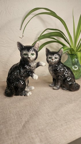 Vintage ceramic cute cat - vintage,