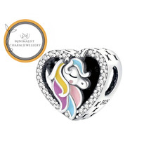 Ciondolo Cuore Unicorno per