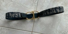 Cintura Christian Dior  Pelle Vintage Belt Cinta con Logo CD Donna 