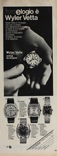 L'oroElogio Wyler Vetta. Advertising 1970