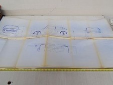 DISEGNO TECNICO 110 cm PROSPETTO E VISTE FIAT 131 MIRAFIORI ABARTH RALLY