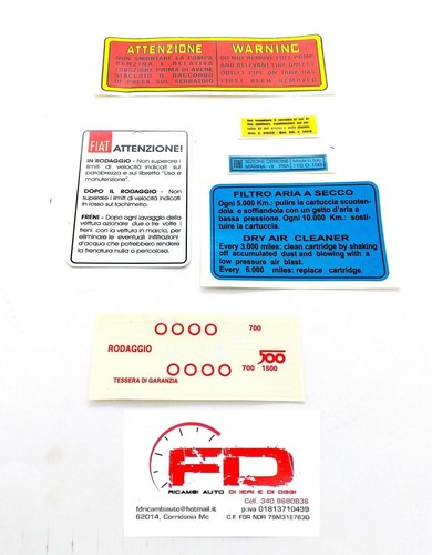 Kit adesivi motore vettura - e,