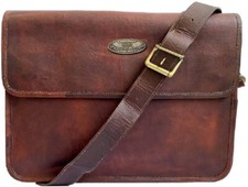 Uomo Vintage IN Vera Pelle Laptop Comodo Borsa Messenger a Tracolla Cartella