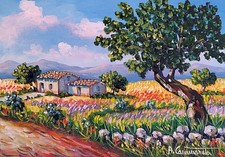 Quadri dipinti di paesaggi e