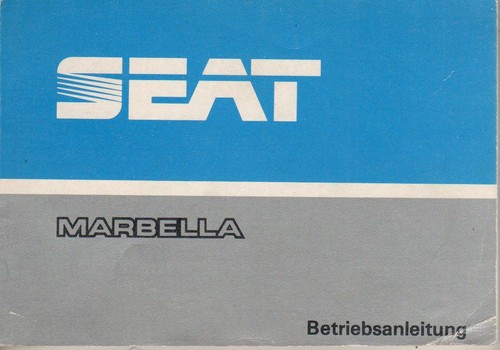 Seat marbella manuale uso - marbella, e