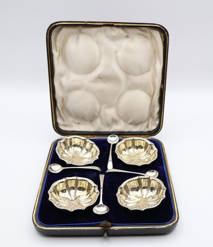 Antico set sali cucchiai - sali, e