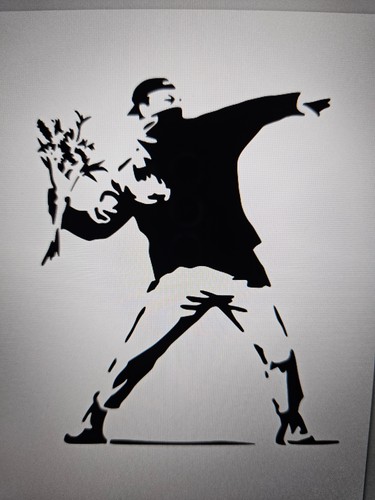 Banksy street art - street, stencil