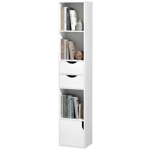 Homcom libreria con - con, cassetti