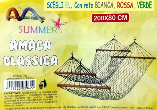 Amaca legno corda colore - amaca,