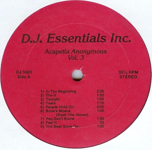 Acapella anonymous vol lp - anonymous, vol.