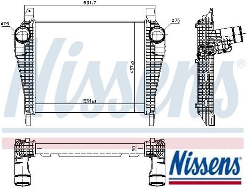 Nissens 97064 intercooler llk - nissens,