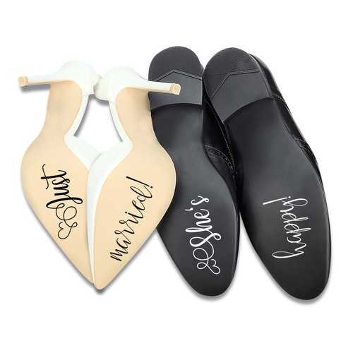 Hochzeitschuhe aufkleber set - hochzeitschuhe,