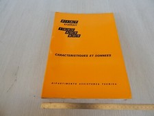 CARACTERISTIQUES ET DONNEES ORIGINALE FIAT 100C AD9 BD9 1972 LINGUA FRANCESE