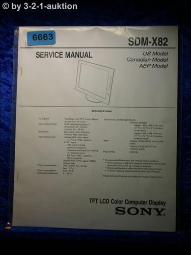 Sony service manual - sony, x82