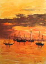 Quadro acquerello fauvista