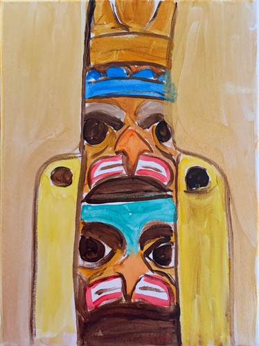 Quadro totem astratto - , colorato