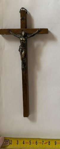 Crocifisso legno metallo - e,