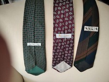 3 cravatte in seta firmate