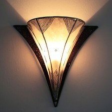 Lampada parete pelle - parete, in