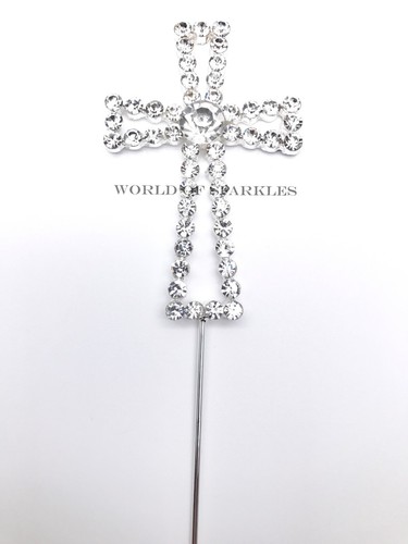 Silver cross cake - cross, topper