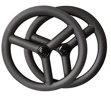 Set ruote bici da strada tri raggi carbonio freno a disco/V pieghevole bici ruota tubeless