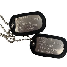 DogTag Piastrine Militari Inox con incisione Top Gun HANGMAN DogTags