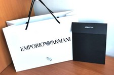shopping bag EMPORIO ARMANI busta carta shopper bustina regali acquisti bianca