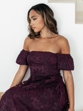 Abito midi Maya Plum Bardot