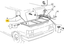 FIAT UNO R/89 TURBO TIRANTE CAPPELLIERA COPERTURA VANO CARICO OEM 7671135