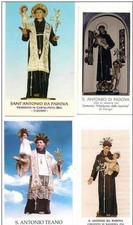 S. ANTONIO DI PADOVA:  lotto di 4 SANTINI DIVERSI -  (499)