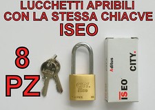 8 LUCCHETTI ISEO APRIBILI CON