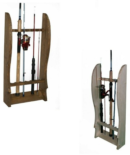 Porta canne pesca legno - canne, da
