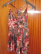 BELLISSIMO ABITINO VESTITO CON DISEGNO FLOREALE PEPEROSA TAGLIA 44