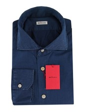 Camicia Blu In Cotone Kiton -