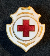 VECCHIO DISTINTIVO DISTINTIVO CROCE ROSSA ITALIANA  PIN SPILLA BADGE