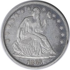 Mezzo dollaro 1865 Liberty