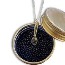 Collana Ciondolo Cucchiaio Caviale Ossetra Beluga Ciondolo Caviale Gioielli Alimentari