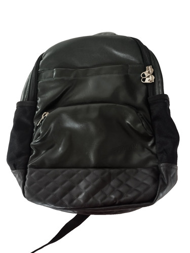 Zaino gear nero ecopelle - f,