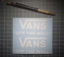 lot de 2 stickers Autocollant Vans off the wall