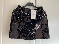 Gonna paillettes Zara nera S