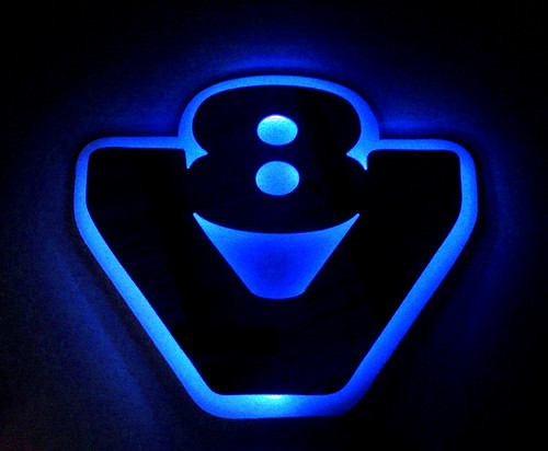 Insegna neon blu - neon, v8